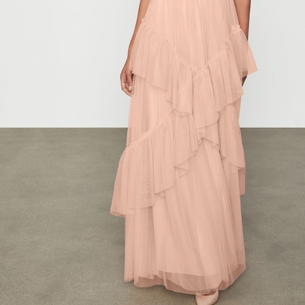 BCBGMaxAzria Blush Pleated Dress - Picture 3 of 5